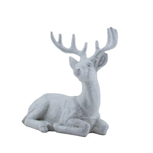Statue décorative de cerf artisanale, modèle de sculpture de cerf, figurine réaliste au design personnalisé, décoration d'intérieur, art populaire, animal blanc - Product Image 4