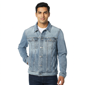 Top Fashion Hot Sale Custom Label Competitive Price Factory Made Premium Quality <b>Men's</b> <b>Denim</b> <b>Jackets</b> - Product Image 1