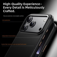 Étui magnétique de luxe texturé pour iPhone 18 17 Pro Max, protection minimaliste contre les chutes, coque de téléphone professionnelle pour hommes