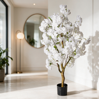 Arbre artificiel de cerisier en pot, vente en gros, toucher naturel réaliste, arbre de sol en soie Sakura pour la décoration d'hôtels, cafés et mariages