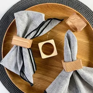 Креативные домашние салфетки, держатели для колец, стол, бамбуковое деревянное кольцо для салфеток