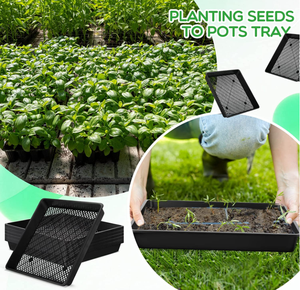 Vassoi per gocciolamento quadrati in plastica leggera e resistente materiale per piante da esterno/giardino Microgreens piantina idroponica - Product Image 5