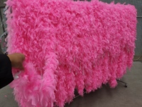 Bufanda Verde, Roja y Rosa de Plumas de Pavo Chandelle para Decoración de Fiestas en Casa, Bodas, Festivales, Manualidades, Disfraces, Vestidos de Baile
