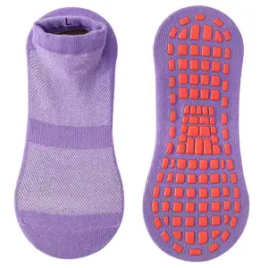 Bán buôn chống trượt Trampoline Bounce sock Silicon Gel Cotton vớ dành cho người lớn trẻ em thể thao nhảy Grip Trampoline vớ