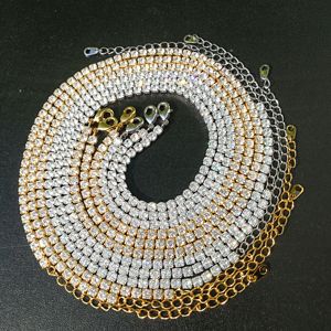 Promotion Collier Tennis 3mm 4mm 5mm disponible, entièrement pavé de zircons CZ ronds, plaqué or 18K, bijoux Iced Out pour femmes et hommes - Product Image 3