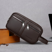 Pochette en PU Business-Casual pour Hommes avec Grande Capacité, Design Durable et Résistant à l'Eau, Doublure en Polyester - Idéale pour les Trajets Quotidien