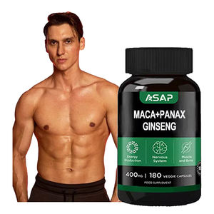 Suplemento de hierbas Píldoras de extracto de raíz de Maca pura Cápsulas orgánicas de Maca Panax Ginseng - Product Image 1