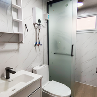 Rumah Kontainer Ekspansi Sayap Ganda Prefab Modular Villa Dua Kamar Tidur Dua Kamar Mandi Dapur Tata Letak Rumah Mobile Sistem Pembangunan Kustom