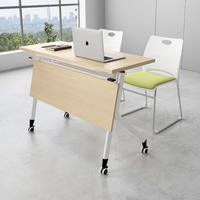 Table de conférence moderne, bureau de réunion, bureau en bois pliable, ignifuge, mobile, gain de place, mobilier de bureau scolaire, bureau d'ordinateur
