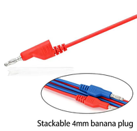 Câble de test 13A avec fiche banane vers pince crocodile, en cuivre pur nickelé, résistance à la tension 1500V, écologique, longueur personnalisable