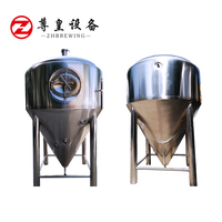 Stainless Steel Beer Fermenation Vessel Fermenter Conical Cooling Tank 500L 1000L