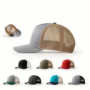 High Quality Baseball Cap Wholesale Custom 5-Panel Mesh Snapback Trucker <b>Hats</b> Common Business - Product Image 2