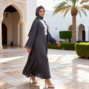 Premium Lace Polyester Elegant Custom Party Dress <b>Abaya</b> for Muslim Women Evening <b>Wedding</b> and Special Occasions - Product Image 4