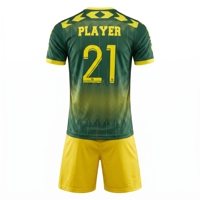 YITE Özel Logo Erkek Yeşil Renk Futbol Forması Futbol Takımı %100 Polyester Hızlı Kuruyan UPF 50+