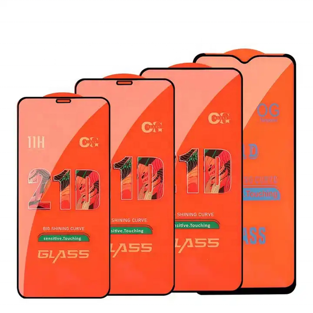 9H Premium 21D Full Coverage Full Glue Tempered Glass Screen Protector for Cellphone Film Temered Glass