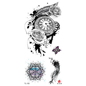 Adesivo Sexy del tatuaggio del seno del petto delle donne disegno <span class=keywords><strong>Anime</strong></span> del fiore 3D <span class=keywords><strong>tatuaggi</strong></span> temporanei dell'ombelico - Product Image 2