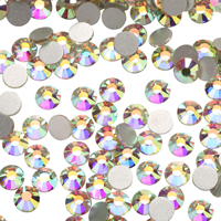 Prix d'usine Strass AB à dos plat en verre cristal doré, pierres à coller pour nail art, accessoires DIY pour coques de téléphone et bijoux