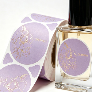 Étiquettes personnalisées pour parfums, huiles essentielles et cosmétiques, impression à chaud, sérigraphie, logo, marque, personnalisation. - Product Image 4