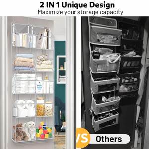 Organizador Colgante para Puerta de Armario de 5 Niveles, Transparente, Extra Grande, con 10 Compartimentos - Product Image 4