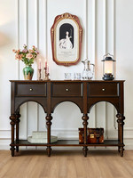 Amerikanischer Landhausstil Massivholz-Eingangsbereich-Schrank Minimalistisches Vintage-Sideboard Wohnzimmer-Konsolentisch Sofatisch Dekorativ