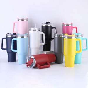 Tumbler Vakum Isolasi Stainless Steel 40 oz Kapasitas Besar Anti Bocor dengan Pegangan, Laris untuk Perjalanan Petualangan 2025 - Product Image 1