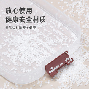 Dumpling <b>Box</b> Food <b>Storage</b> Container Rectangle Clip On Lid Freezer Safe For Frozen Dumplings - Product Image 2