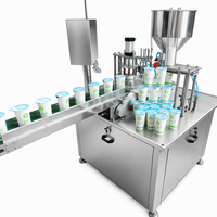 Machine de remplissage et de scellage de gobelets entièrement automatique, fabricant de Shanghai, machine de remplissage et de scellage de gobelets en plastique PP PET pour liquides