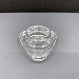 Child-Proof 5ml <b>Mini</b> Glass Jar with Black Plastic Lid Triangle-Shaped Comfortable Grip for Medical Spice Seasoning Storage - Product Image 3