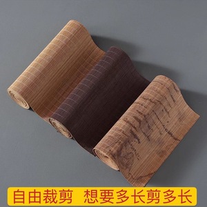 Bamboo Tea Mat Handmade Woven Zen Style Printed Table Runner Waterproof Heat Insulation Home Use Cut To Size - Product Image 2