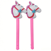 Ballons gonflables tête de cheval marron, bâton de poney gonflable pour fête d'anniversaire sur le thème du western, bâton de cheval gonflable