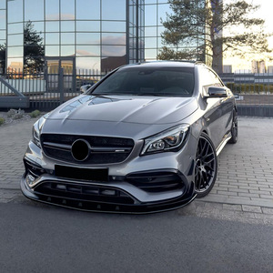 Mercedes-Benz CLA-Class Front Splitter Carbon Fiber Texture Piano Black 2016-2019 ABS Body Kit - Product Image 4