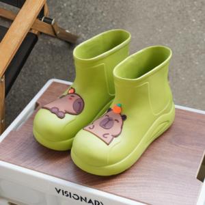 Botas de <span class=keywords><strong>lluvia</strong></span> EVA duraderas <span class=keywords><strong>para</strong></span> <span class=keywords><strong>mujer</strong></span>, botas bajas de dibujos animados de Carpincho, Botas de <span class=keywords><strong>lluvia</strong></span> impermeables antideslizantes resistentes al desgaste, zapatos de <span class=keywords><strong>lluvia</strong></span> - Product Image 3