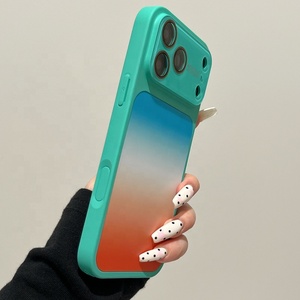 Cover per cellulare alla moda, colorata, a forma quadrata per <span class=keywords><strong>iPhone</strong></span> 17 <span class=keywords><strong>Pro</strong></span> Max 16 15 14 <span class=keywords><strong>13</strong></span> <span class=keywords><strong>Pro</strong></span> Max, <span class=keywords><strong>protezione</strong></span> fotocamera antiurto - Product Image 2