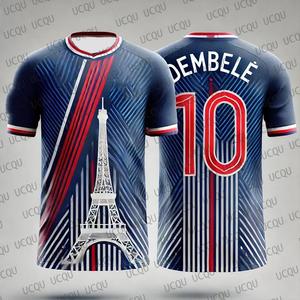 Camiseta de Fútbol Edición Especial 2026, Diseño Dembélé Número 10, Ropa Deportiva, Informal, Transpirable, para Niños y Adultos - Product Image 2