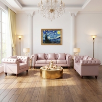 Meilleure Vente 2026 : Ensemble de Canapés Modulables Modernes de Luxe en Velours et Éponge, Design Boutonné, pour Appartement, Centre Commercial, Salon et Hôtel