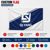 Drapeaux publicitaires double face 90x150cm, fabricant de drapeaux personnalisés 60x90 avec mât