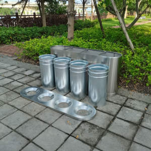 Poubelle de recyclage en acier inoxydable de capacité ouverte de 120L poubelle intérieure/extérieure pour l'assainissement des déchets Poubelle Basurero - Product Image 4