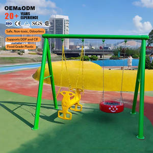 Equipamento de Playground ao Ar Livre, Fornecedor de Cadeiras de Balanço para Playground, Conjuntos de Balanço para Crianças em Metal - Product Image 2