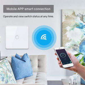 WiFi対応強化ガラススマートホームタッチライトスイッチ 1/2/<span class=keywords><strong>3</strong></span>/4連 ニュートラル配線不要 APPリモートコントロール Alexa Google Home対応 - Product Image 5