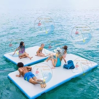 Plateforme de yoga flottante gonflable personnalisée pour lac, piscine, yacht, accès au kayak