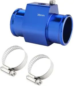 Biru 28-40MM Selang Adaptor Suhu Air Tee Fittings Alat Pengukur Suhu Pipa Sensor Joint