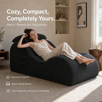 Canapé-lit créatif de designer, fauteuil de relaxation pliable, modulaire, avec rembourrage en éponge haute densité
