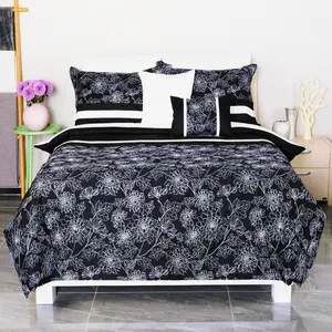 OEM ODM Desain Bordir Set Selimut Mewah RANCHO Comforter Quilt 7 Buah Set untuk Kamar Tidur