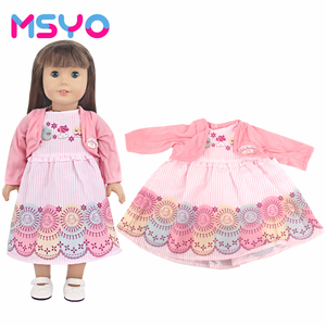 MSYO Fashion DIY Vêtements de poupée Robe Jupe rose Vêtements pour poupée jeune fille de 18 pouces - Product Image 1