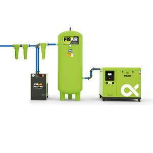 Máy nén khí trục vít 7.5KW, 11/15/22/37 với động cơ bôi trơn AC cho các nhà máy sản xuất áp suất 30HP, 0.8mpa/8bar380v - Product Image 1