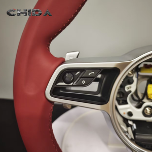 Volant en cuir rouge de nouveau Style pour modèles Por-<span class=keywords><strong>sc</strong></span>-he <span class=keywords><strong>911</strong></span> Boxster 987 996 Cayenne 957 958 Cayman 981 Panamera Macan - Product Image 4
