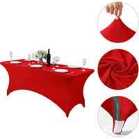 Nappe extensible en spandex de 6 pieds (72*30 pouces) pour mariage, fête, pique-nique