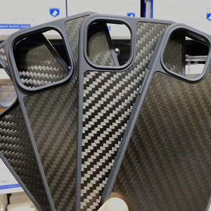 Funda protectora personalizada para teléfono móvil, carcasa de <span class=keywords><strong>fibra</strong></span> de carbono de Material de silicona y plástico, Serie de diseño Simple, nueva - Product Image 6