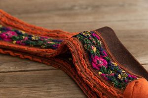 <span class=keywords><strong>2020</strong></span> Europa y América Retro Flower Calcetines Ramo étnico Floral Crew Calcetines para mujeres - Product Image 6