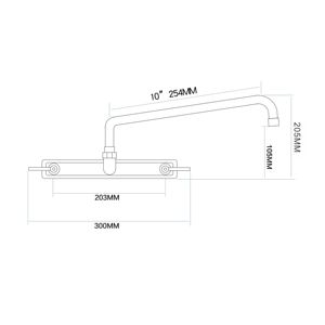 Robinet de cuisine mural moderne et compact en laiton chromé, double poignée, cartouche céramique, débit fluide, bec rotatif, installation facile - Product Image 2